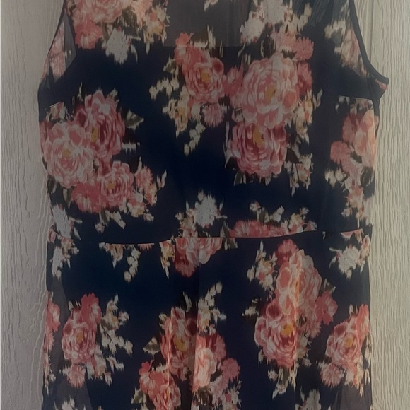 Torrid Floral One-Piece Swimsuit - Navy and Pink - Picture 2 of 5